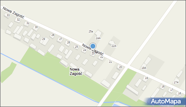 Nowa Zagość, Nowa Zagość, 23, mapa Nowa Zagość