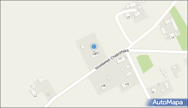 Nowawieś Chełmińska, Nowawieś Chełmińska, 12B, mapa Nowawieś Chełmińska