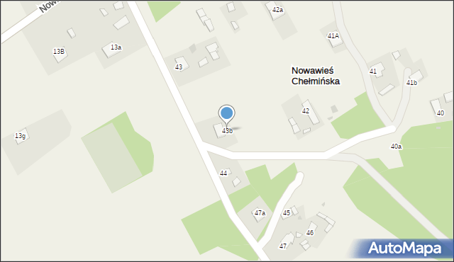 Nowawieś Chełmińska, Nowawieś Chełmińska, 43b, mapa Nowawieś Chełmińska