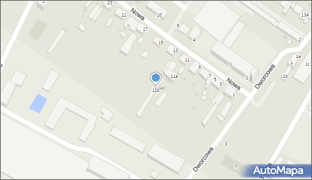 Nowe, Nowa, 11b, mapa Nowe