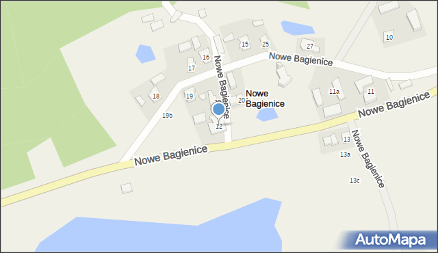 Nowe Bagienice, Nowe Bagienice, 12, mapa Nowe Bagienice