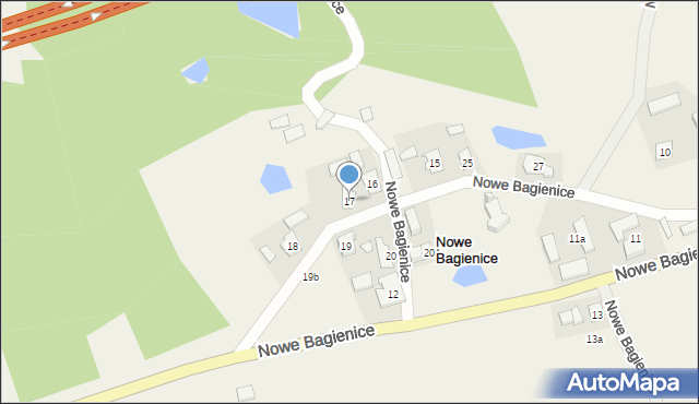 Nowe Bagienice, Nowe Bagienice, 17, mapa Nowe Bagienice