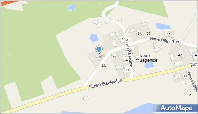 Nowe Bagienice, Nowe Bagienice, 18, mapa Nowe Bagienice