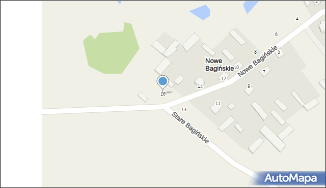 Nowe Bagińskie, Nowe Bagińskie, 16, mapa Nowe Bagińskie