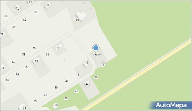 Nowe Biskupice, Nowe Biskupice, 50, mapa Nowe Biskupice