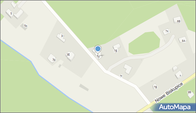 Nowe Biskupice, Nowe Biskupice, 7d, mapa Nowe Biskupice