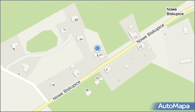 Nowe Biskupice, Nowe Biskupice, 8, mapa Nowe Biskupice