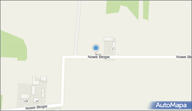 Nowe Błogie, Nowe Błogie, 16, mapa Nowe Błogie