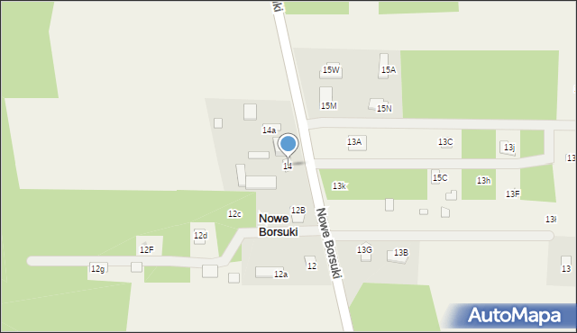 Nowe Borsuki, Nowe Borsuki, 14, mapa Nowe Borsuki