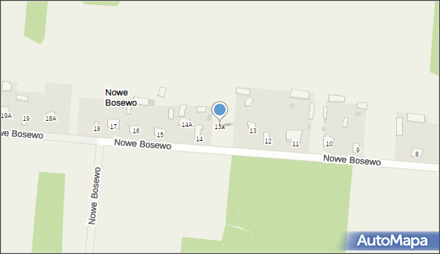 Nowe Bosewo, Nowe Bosewo, 13a, mapa Nowe Bosewo