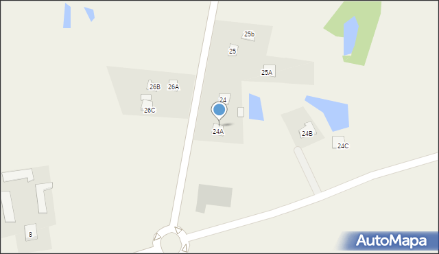 Nowe Bronowo, Nowe Bronowo, 24aa, mapa Nowe Bronowo