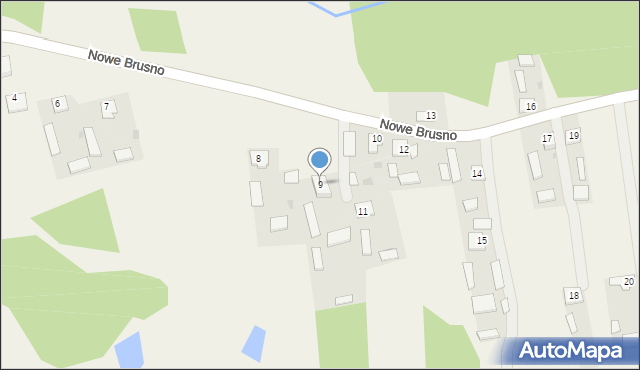 Nowe Brusno, Nowe Brusno, 9, mapa Nowe Brusno
