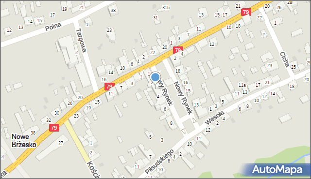 Nowe Brzesko, Nowy Rynek, 3, mapa Nowe Brzesko