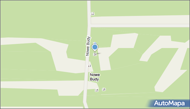 Nowe Budy, Nowe Budy, 14, mapa Nowe Budy