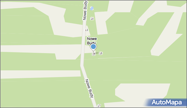 Nowe Budy, Nowe Budy, 15, mapa Nowe Budy