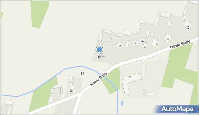 Nowe Budy, Nowe Budy, 38, mapa Nowe Budy