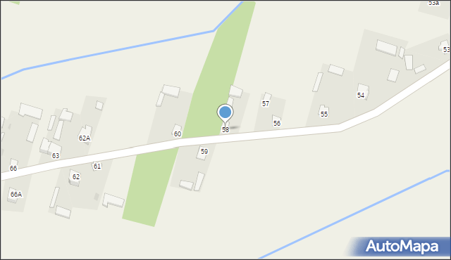 Nowe Budy, Nowe Budy, 58, mapa Nowe Budy