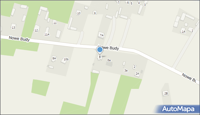 Nowe Budy, Nowe Budy, 8, mapa Nowe Budy