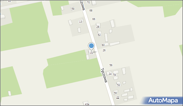 Nowe Budy, Nowe Budy, 11, mapa Nowe Budy