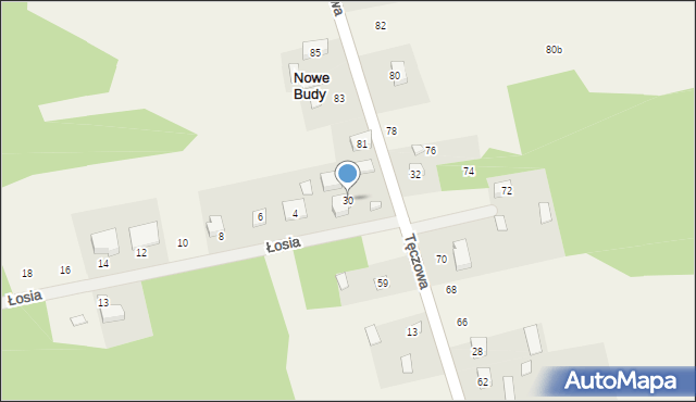 Nowe Budy, Nowe Budy, 30, mapa Nowe Budy