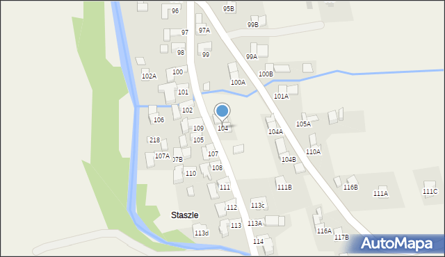 Nowe Bystre, Nowe Bystre, 104, mapa Nowe Bystre