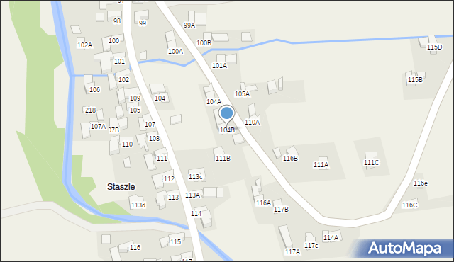 Nowe Bystre, Nowe Bystre, 104B, mapa Nowe Bystre