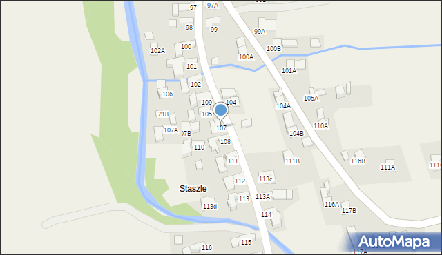 Nowe Bystre, Nowe Bystre, 107, mapa Nowe Bystre