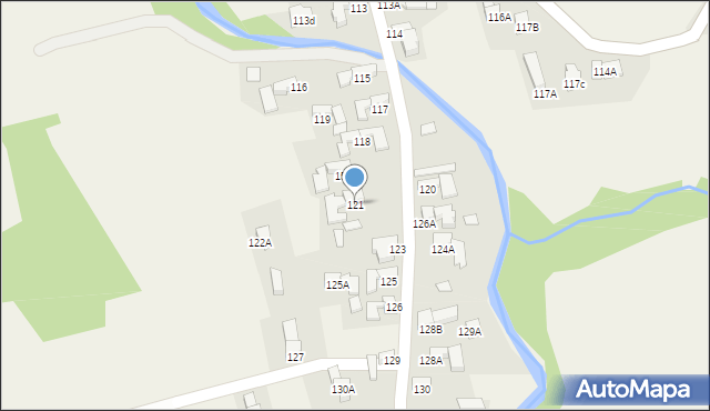 Nowe Bystre, Nowe Bystre, 121, mapa Nowe Bystre