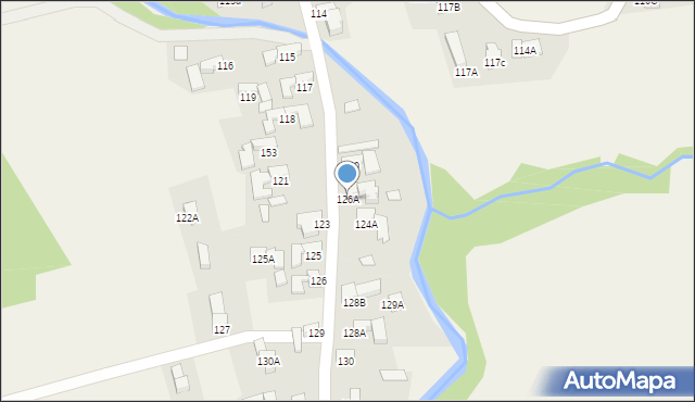 Nowe Bystre, Nowe Bystre, 126A, mapa Nowe Bystre