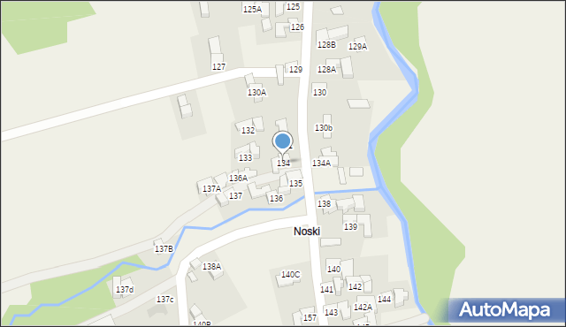 Nowe Bystre, Nowe Bystre, 134, mapa Nowe Bystre