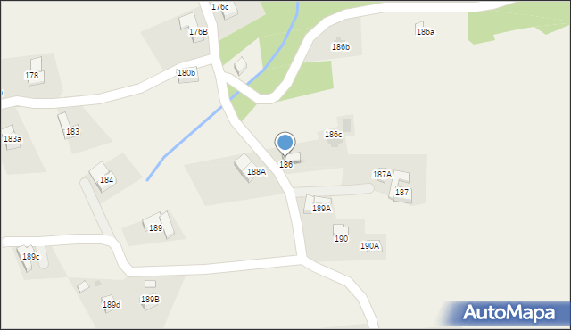 Nowe Bystre, Nowe Bystre, 186, mapa Nowe Bystre