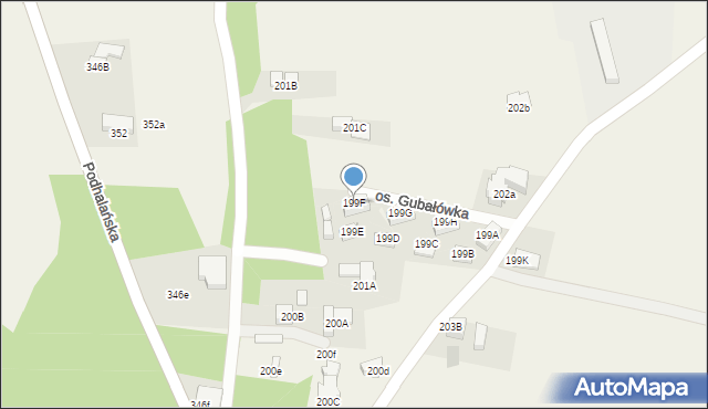 Nowe Bystre, Nowe Bystre, 199F, mapa Nowe Bystre