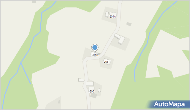 Nowe Bystre, Nowe Bystre, 206A, mapa Nowe Bystre