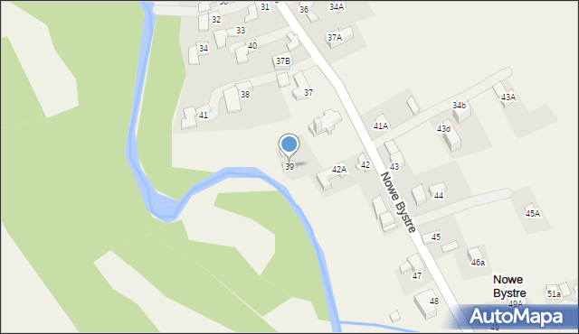 Nowe Bystre, Nowe Bystre, 39, mapa Nowe Bystre