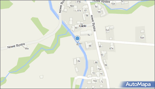Nowe Bystre, Nowe Bystre, 62, mapa Nowe Bystre