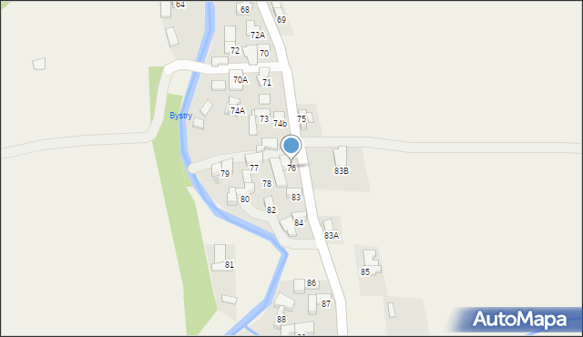 Nowe Bystre, Nowe Bystre, 76, mapa Nowe Bystre