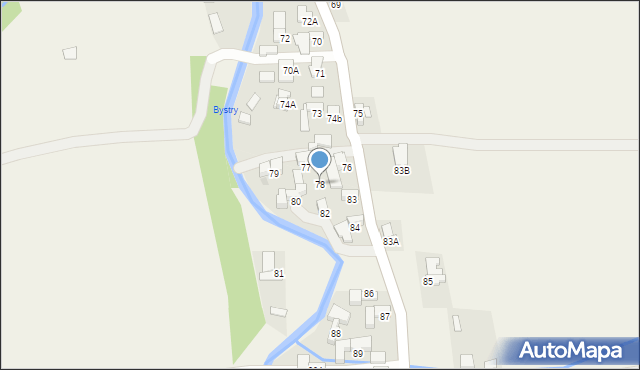 Nowe Bystre, Nowe Bystre, 78, mapa Nowe Bystre
