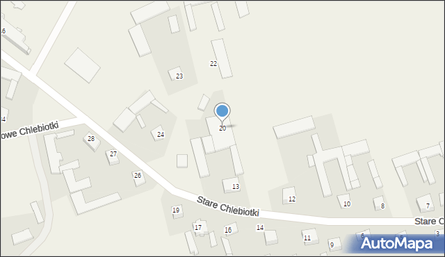 Nowe Chlebiotki, Nowe Chlebiotki, 20, mapa Nowe Chlebiotki