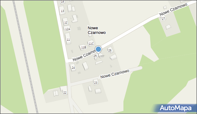 Nowe Czarnowo, Nowe Czarnowo, 25A, mapa Nowe Czarnowo