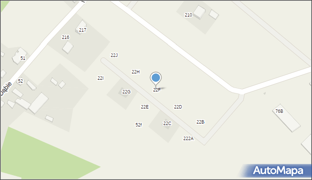 Nowe Dąbie, Nowe Dąbie, 22F, mapa Nowe Dąbie