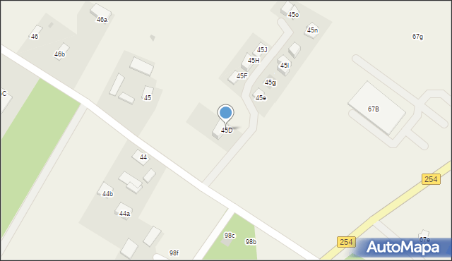 Nowe Dąbie, Nowe Dąbie, 45D, mapa Nowe Dąbie