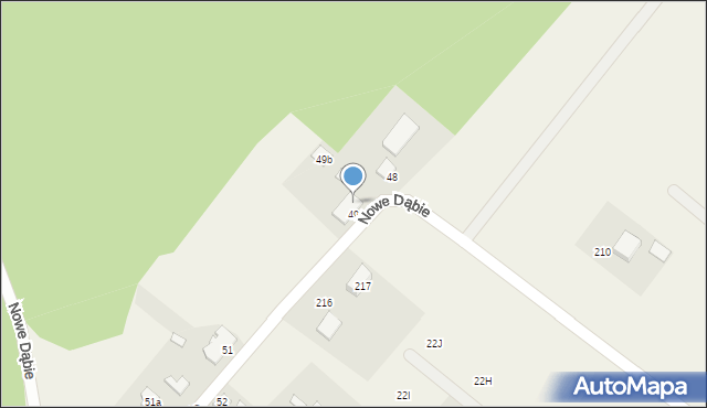 Nowe Dąbie, Nowe Dąbie, 49a, mapa Nowe Dąbie