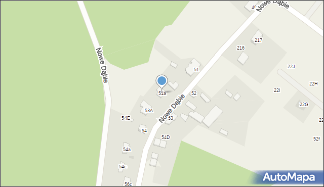 Nowe Dąbie, Nowe Dąbie, 51a, mapa Nowe Dąbie