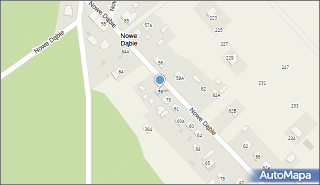 Nowe Dąbie, Nowe Dąbie, 59, mapa Nowe Dąbie