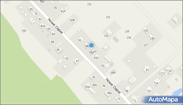 Nowe Dąbie, Nowe Dąbie, 62a, mapa Nowe Dąbie