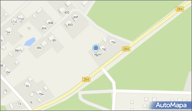 Nowe Dąbie, Nowe Dąbie, 75b, mapa Nowe Dąbie