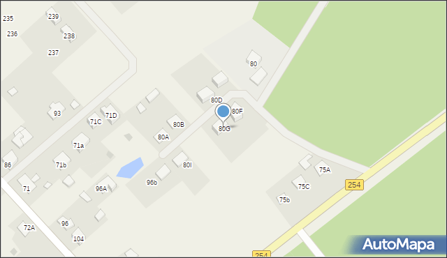 Nowe Dąbie, Nowe Dąbie, 80G, mapa Nowe Dąbie