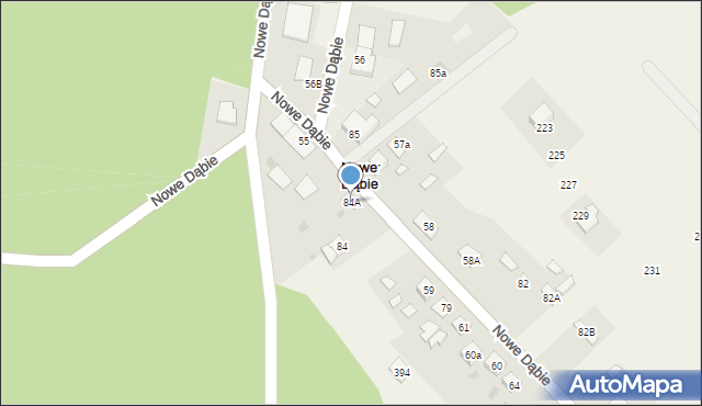 Nowe Dąbie, Nowe Dąbie, 84A, mapa Nowe Dąbie