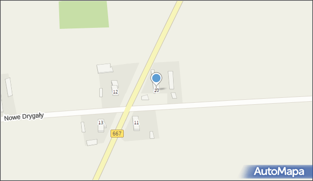 Nowe Drygały, Nowe Drygały, 10, mapa Nowe Drygały