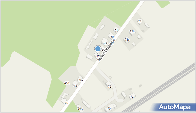 Nowe Drzewce, Nowe Drzewce, 47, mapa Nowe Drzewce
